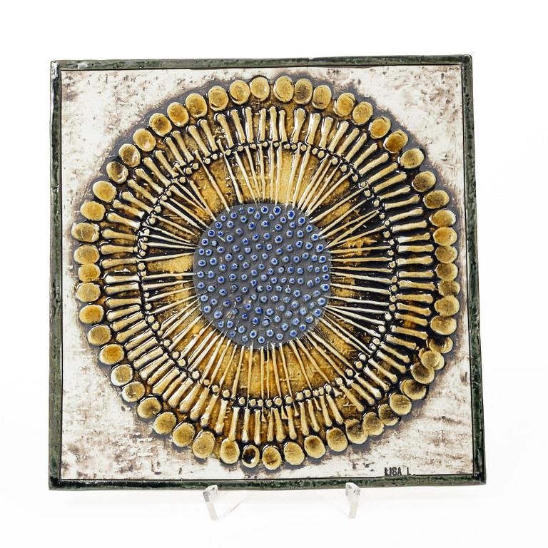 Lisa Larson, Three stoneware wall placques, Gustavsberg.