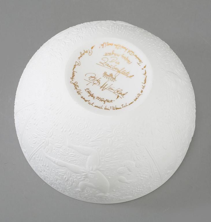 SKÅL, porslin, "Die Zauberflöte", Björn Wiinblad, Rosenthal, 1900-talets senare del.