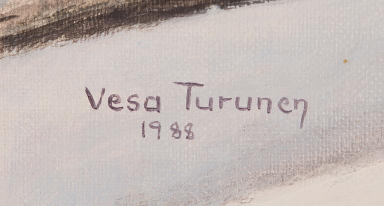 VESA TURUNEN, oil on canvas, signed and dated 1988.