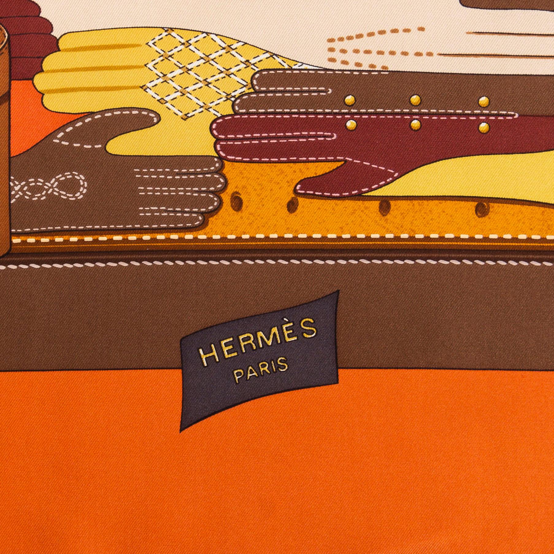 HERMÈS, scarf, "Tout cuir".