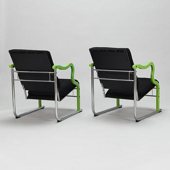 Yrjö Kukkapuro, a pair of 1980's 'Experiment' armchairs for Avarte.