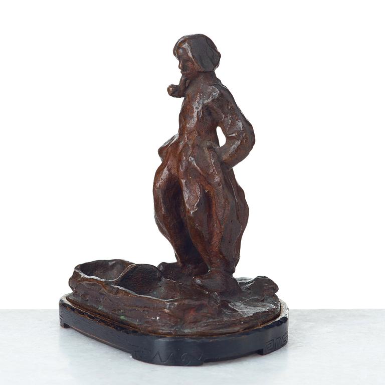 CARL MILLES, skulptur, "Holländsk fiskargubbe" (salt- och pepparkar).
