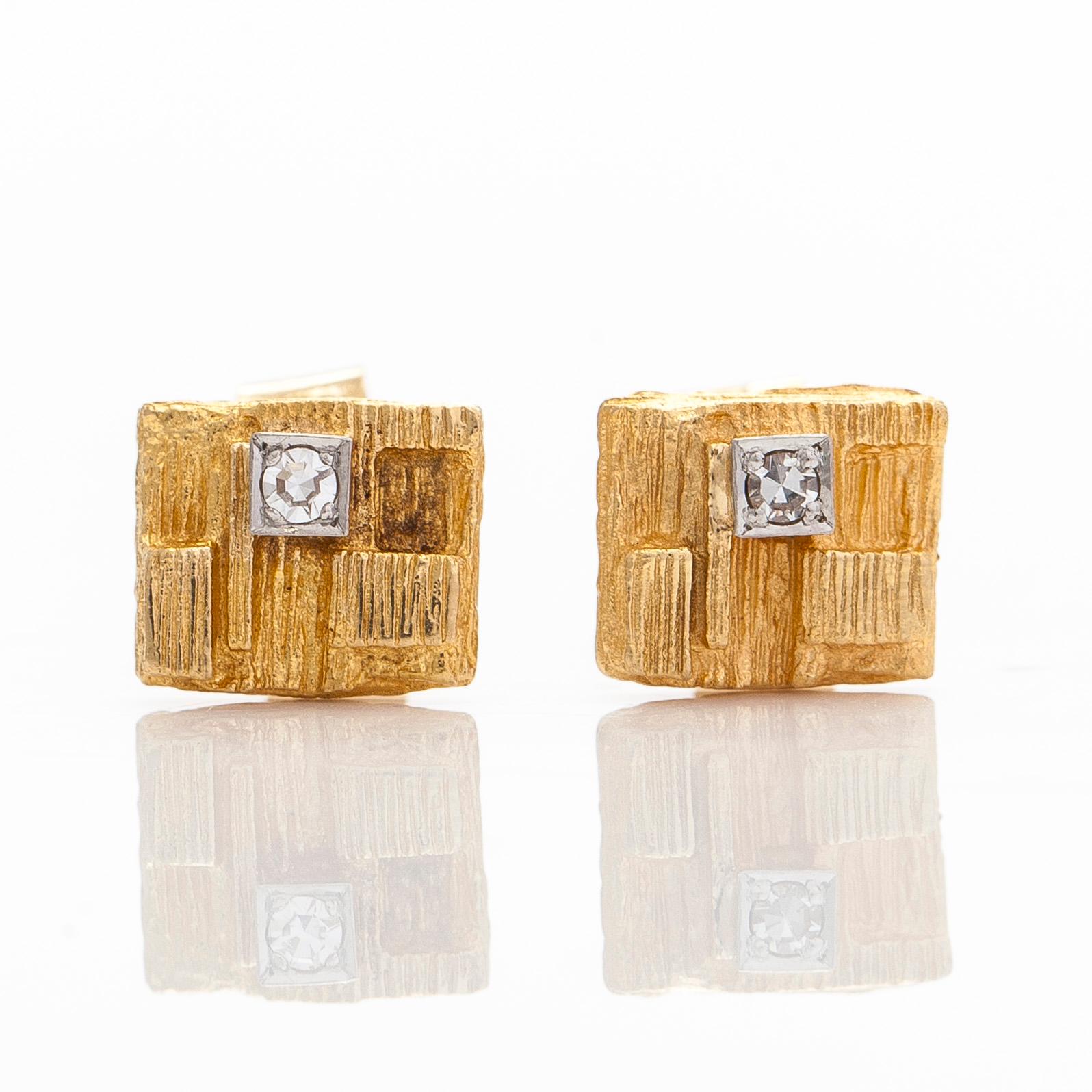 Björn Weckström, örhängen "Thai", 18K guld med diamanter. Lapponia.