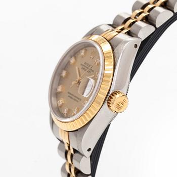 Rolex, Oyster Perpetual, Datejust, "Diamond Dial", armbandsur, 26 mm.