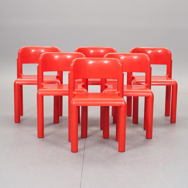 STOLAR, 6 st, Eero Aarnio, UPO Furniture, Nastola, Finland, 1970-tal.