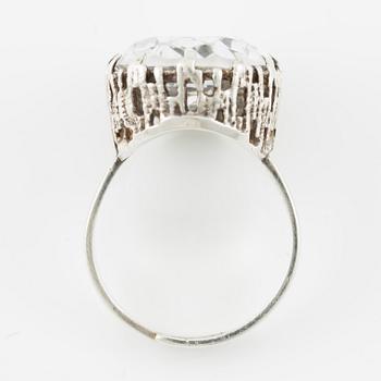 Bengt Hallberg, ring in sterling silver with rock crystal, Köping, 1973.