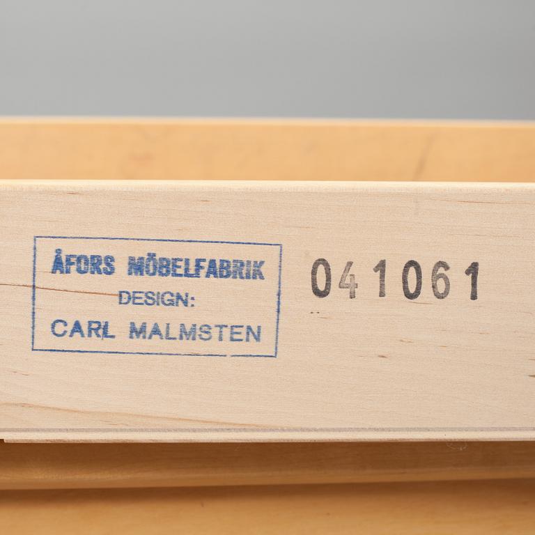 SÄNGAR, ett par och SÄNGBORD, ett par, Carl Malmsten, Åfors Möbelfabrik.