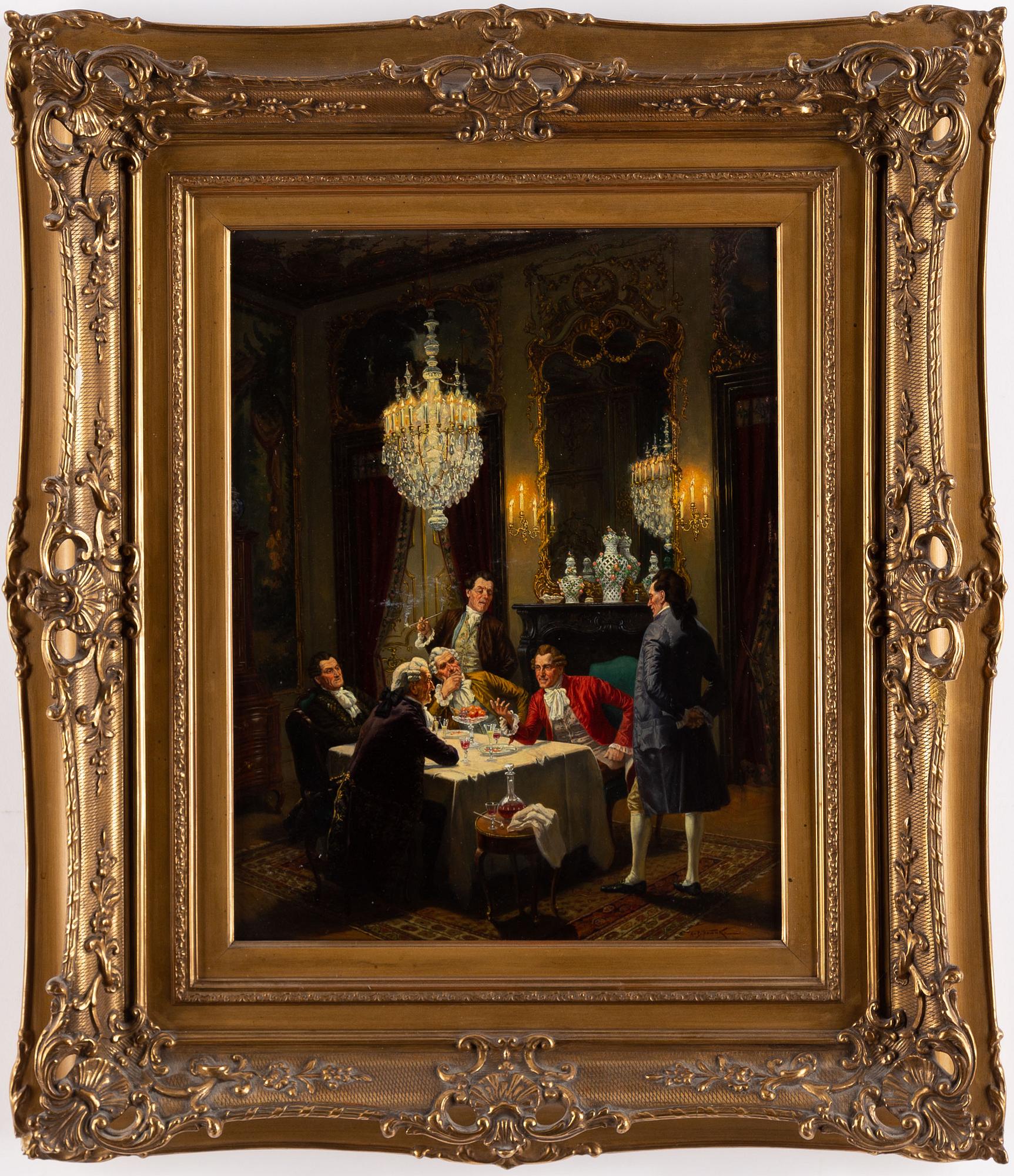 Albert Joseph Franke, oil on panel, signed.