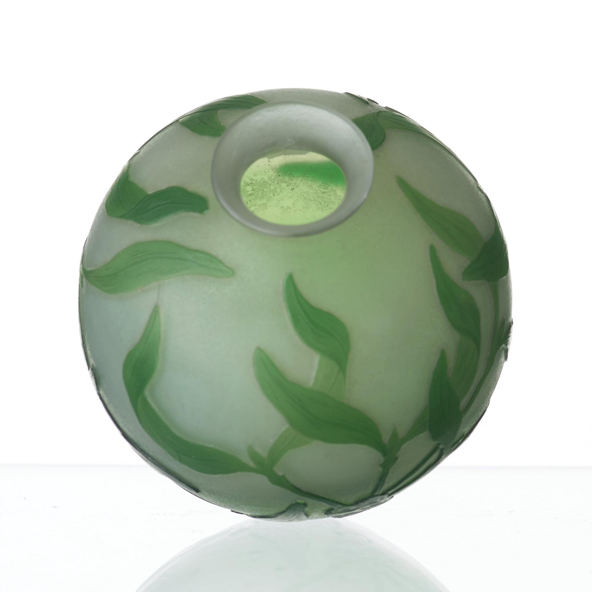Karl Lindeberg, an Art Nouveau cameo glass vase, Kosta, Sweden 1910's.