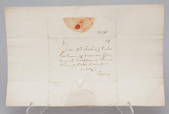 DOKUMENT MED KUNGLIG AUTOGRAF, Konung Fredrik I av Sverige, dat Stockholm 31 okt 1724.