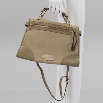 A light green leather "Taylor Satchel" handbag by Mulberry.