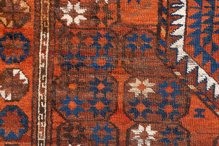 Carpet, Beshir, antique, probably 19th century second half, approx. 300 x 195 cm.