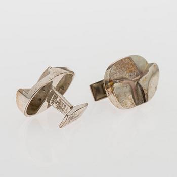 MANSCHETTKNAPPAR, Björn Weckström, Lapponia 1971, silver.