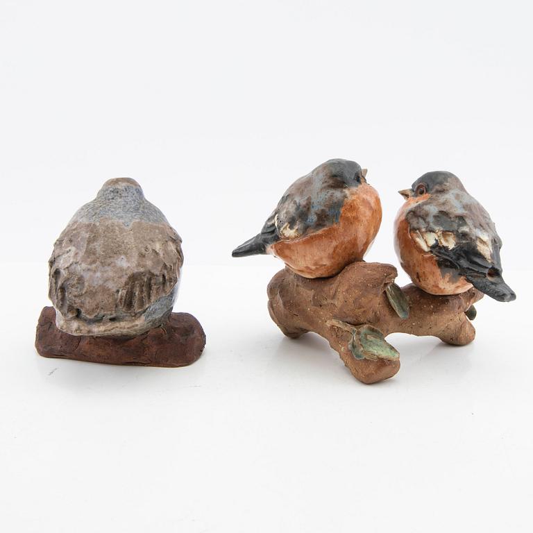 Gunnar Hansson, figurines, 2 pcs, birds.