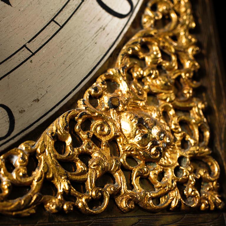 A 18th century grandfather clock.