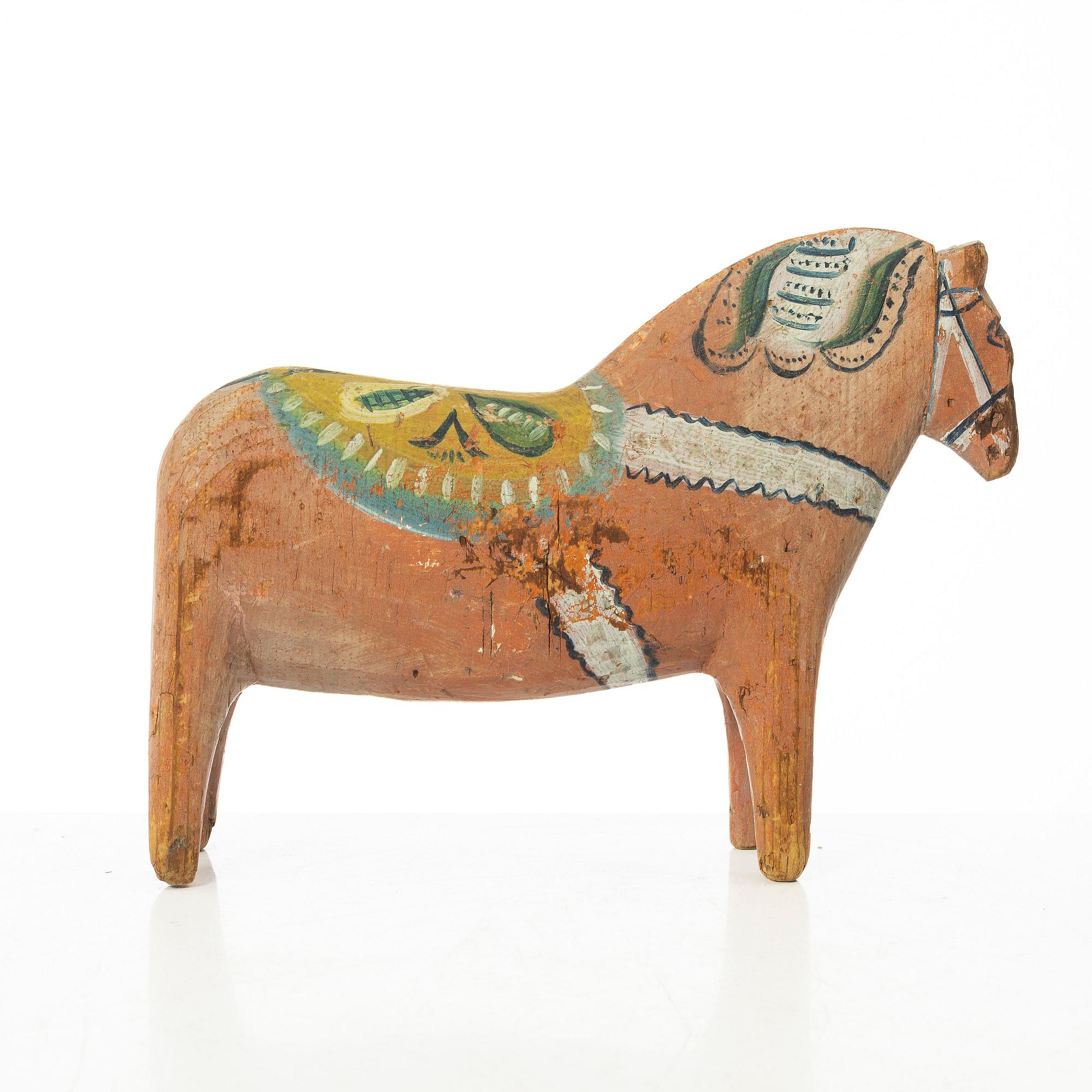 Dala horse. Folk art. First half of the 20th century.