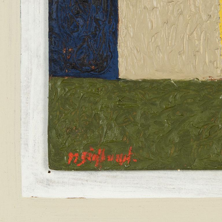 Martin Säflund, oil on panel, signed.