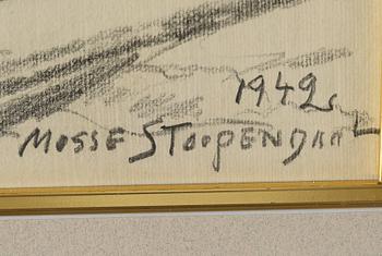 MOSSE STOOPENDAAL, teckning, blyerts, signerad, daterad 1942.