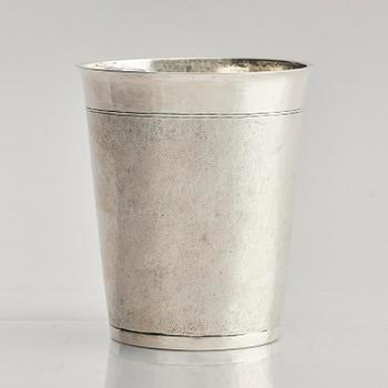 Jens Jacobsen Hoff, bägare, silver. Kontrollör Conrad Ludolph, Köpenhamn 1716.