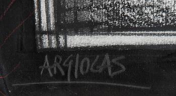 Silvano Argiolas, mixed media on paper, signed.