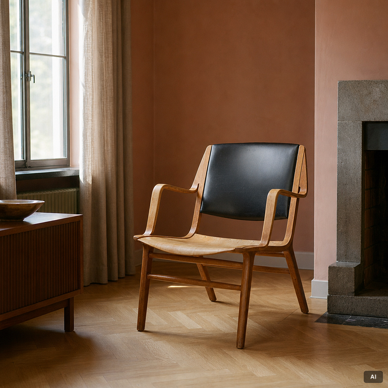 Peter Hvidt & Orla Mølgaard Nielsen, fåtölj, "AX Chair", Fritz Hansen, Danmark, 1960-tal.