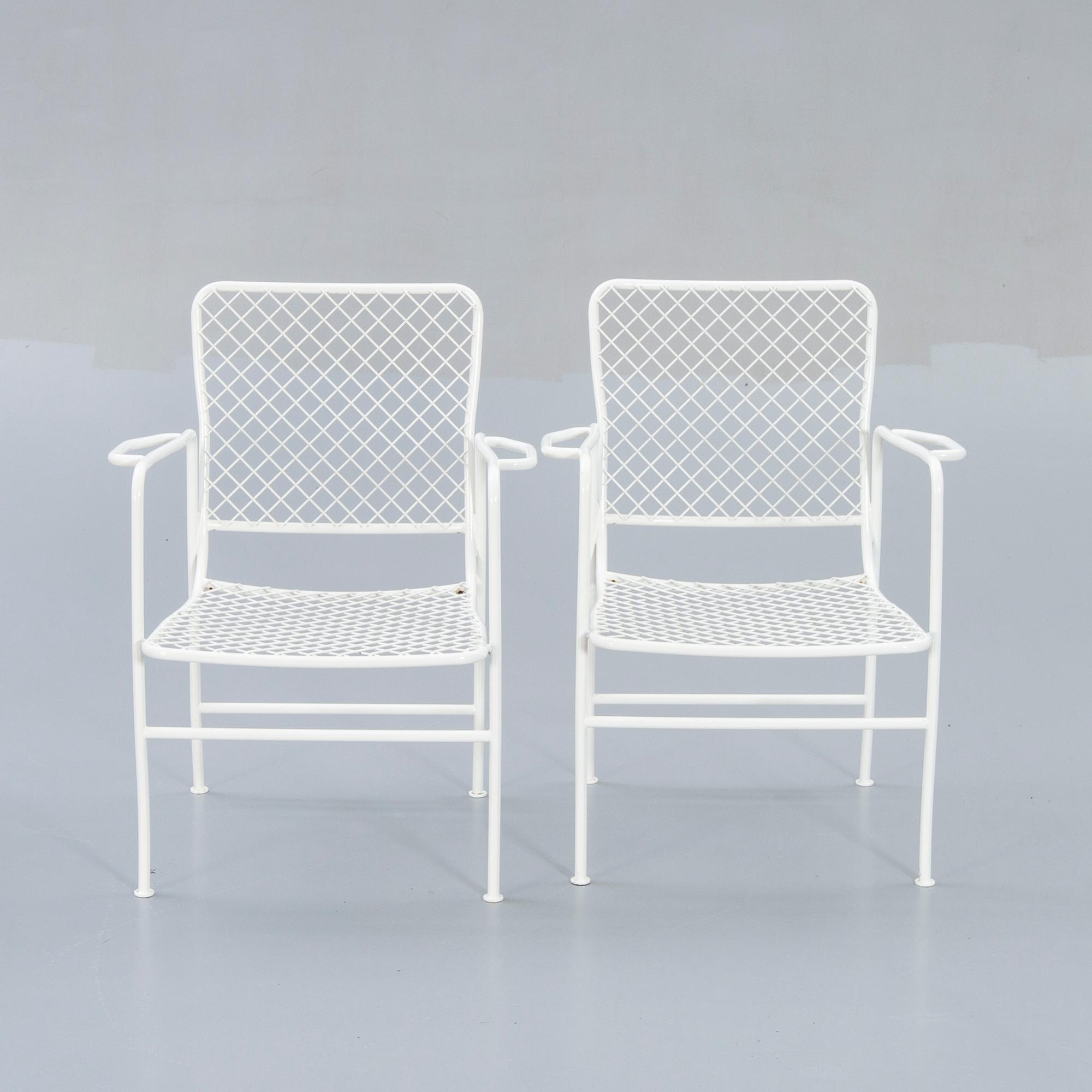 Josef Frank, a set of five garden chairs later part of the 20th century.