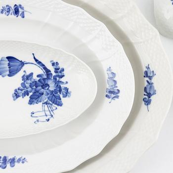 A 104-piece 'Blå blomst' porcelain service, Royal Copenhagen, Denmark.