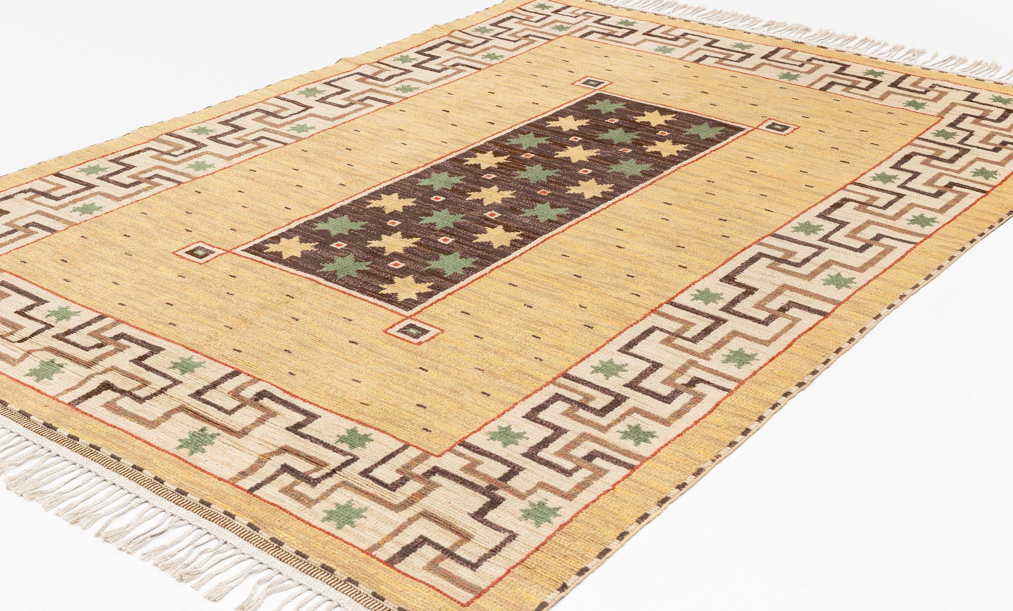Märta Måås-Fjetterström, A carpet, "Il Greco", knotted pile, ca 302 x 213 cm, signed MMF.