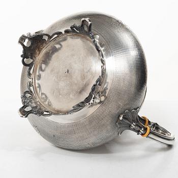 Alphonse Debain, teapot, silver, Paris, France 1911-1916.