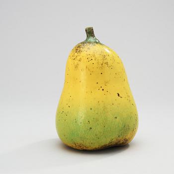 A Hans Hedberg faience pear, Biot, France.