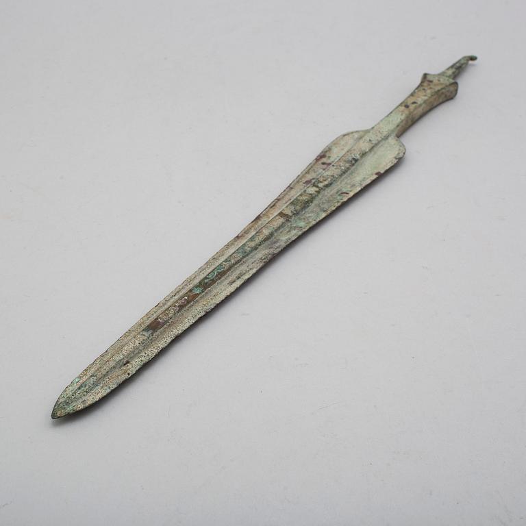 A bronze spearhead, probably Loristan around 1000 B.C.