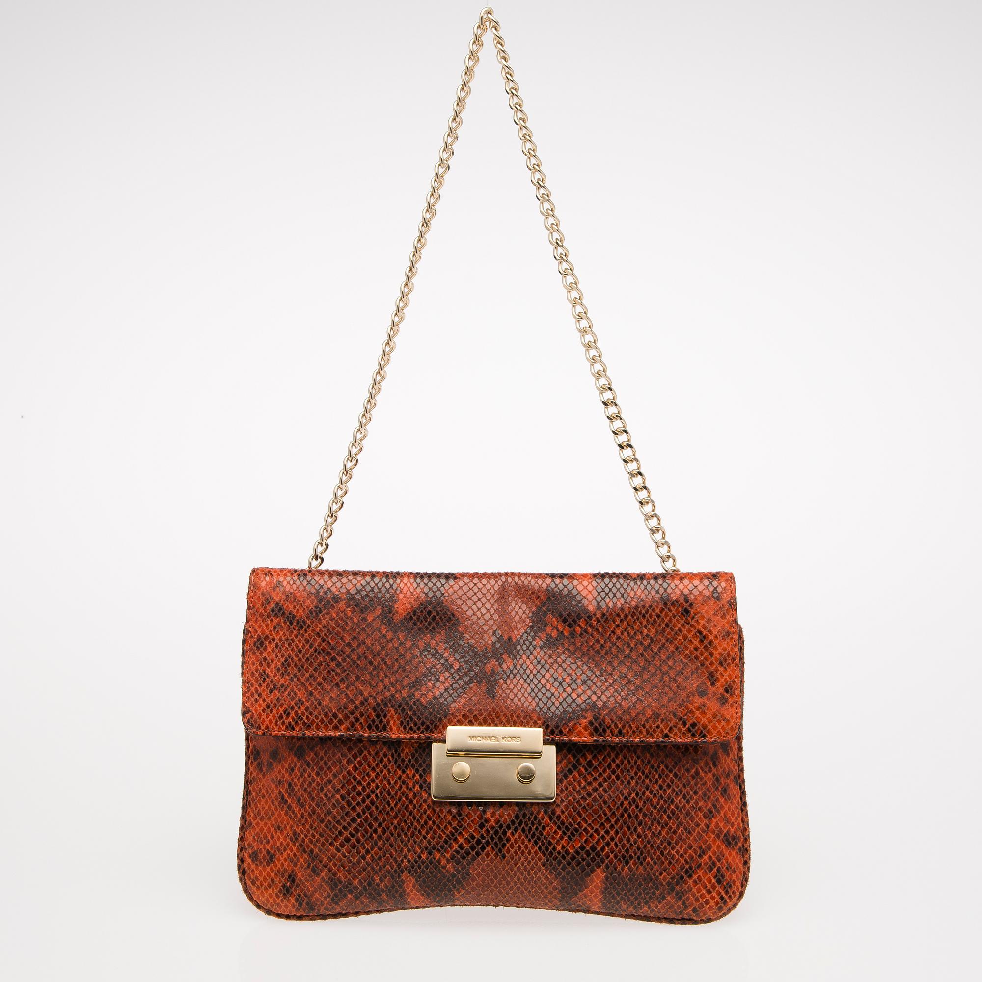 Michael Kors Python Print Leather Bag.