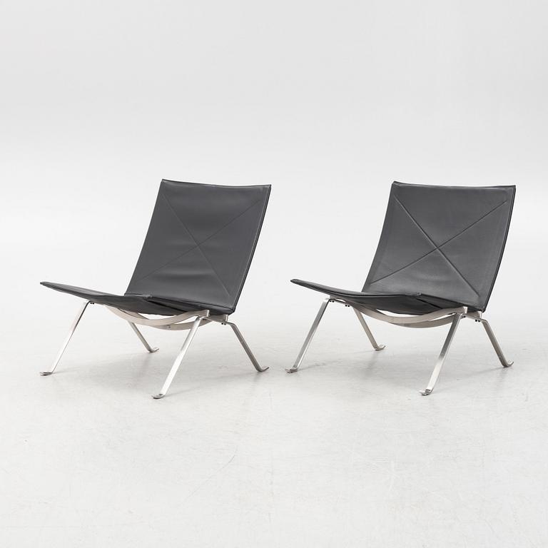 Poul Kjaerholm, armchairs, a pair, "PK22", Fritz Hansen, Denmark, 2001-07.