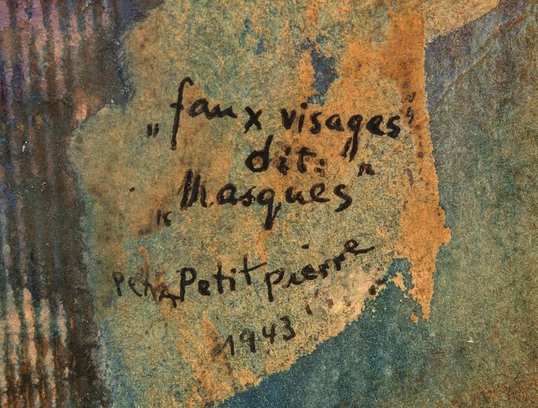 Petra Petitpierre,  "Faux visages dit Masques".