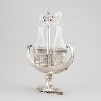 A Swedish late Gustavian cruet-set, mark of Pehr Zethelius, Stockholm 1799.
