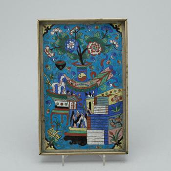 BRICKA, cloisonné, Qing, Kina.