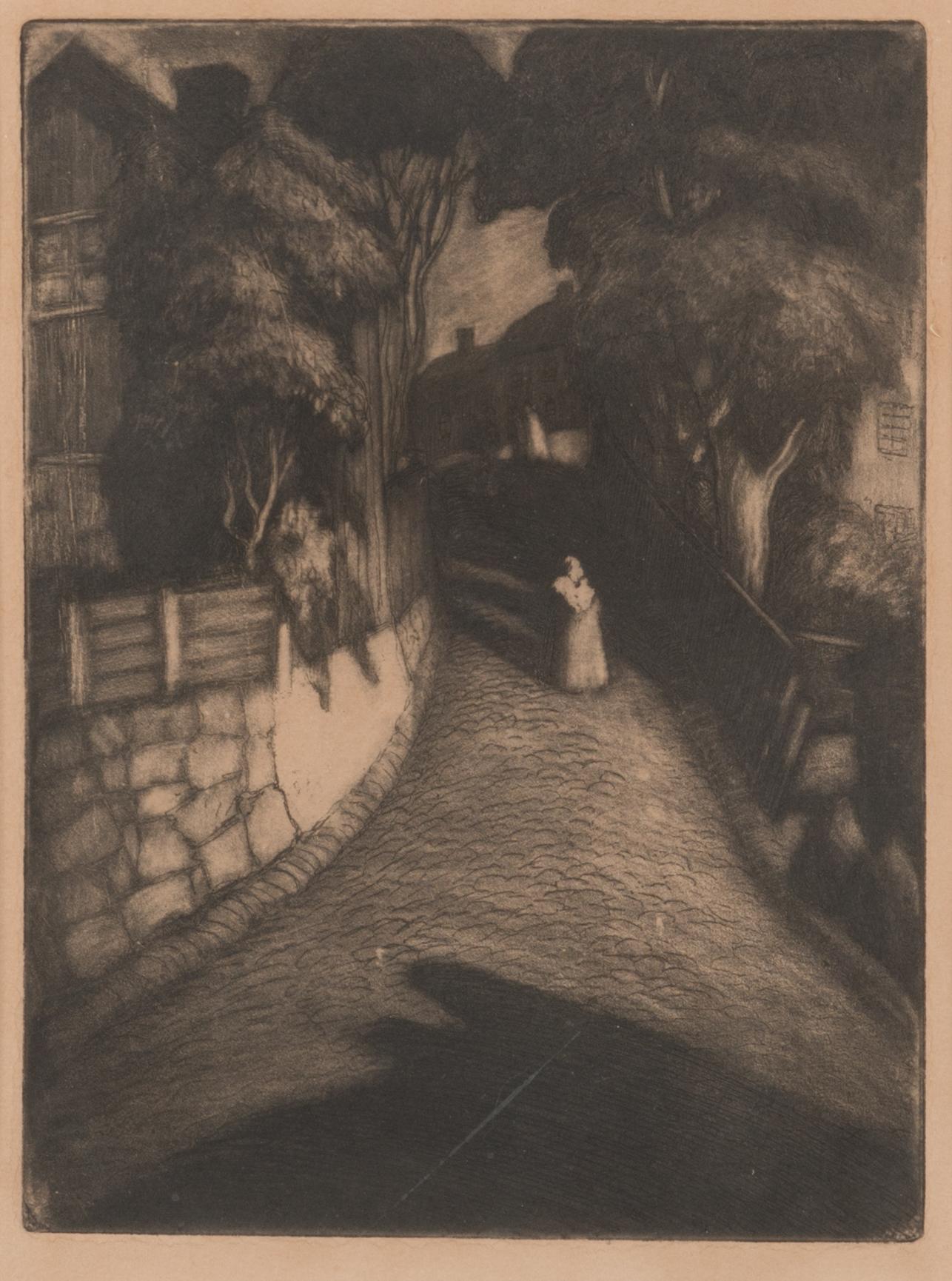 Albert Edelfelt, etsning, osignerad.