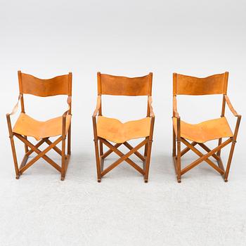 Mogens Koch, three 'MK16' folding chairs, Denmark.