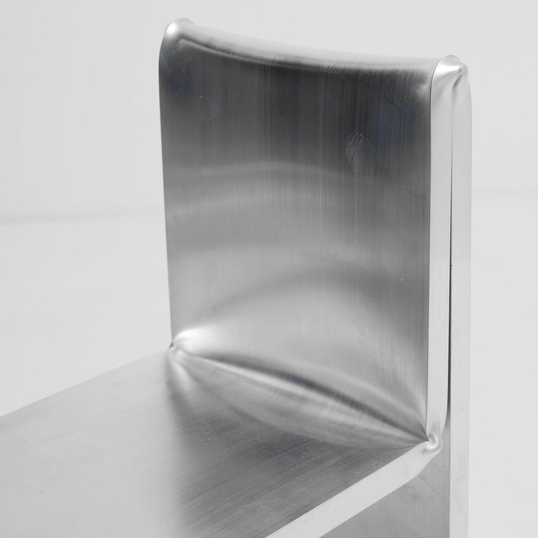 David Taylor, stol, unik, "Aluminium Chair", Studio Mellösaverken, Sverige, 2025.