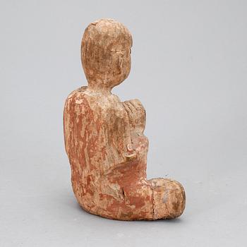 FIGURIN/LOHAN, trä, Qing dynastin 1700-tal.