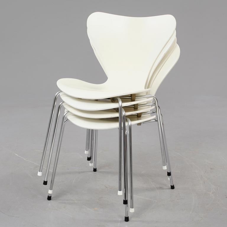 STOLAR, 4 st, "Sjuan", Arne Jacobsen, Fritz Hansen, 1981.