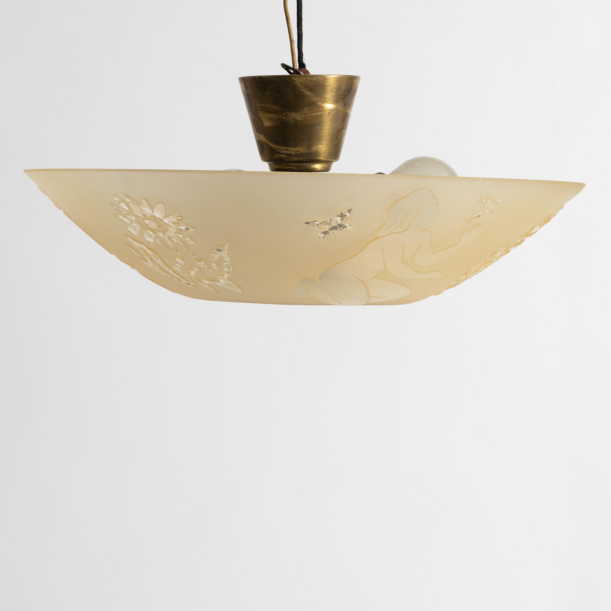 Ceiling lamp, Swedish Modern, 1940s.