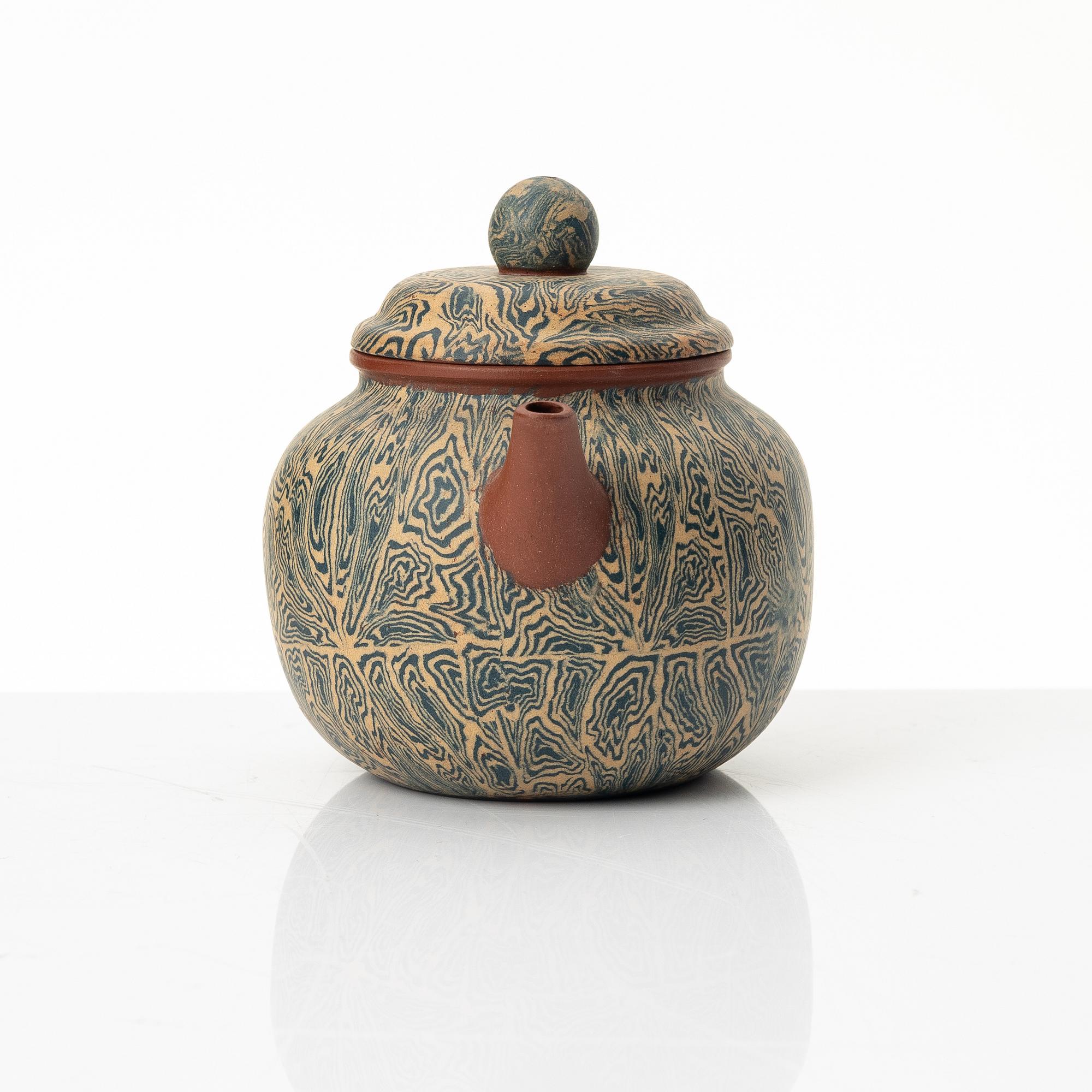 Fan Weiqun, 'Gongfu'-tekanna, polykrom yixing, Kina, 1990-tal.