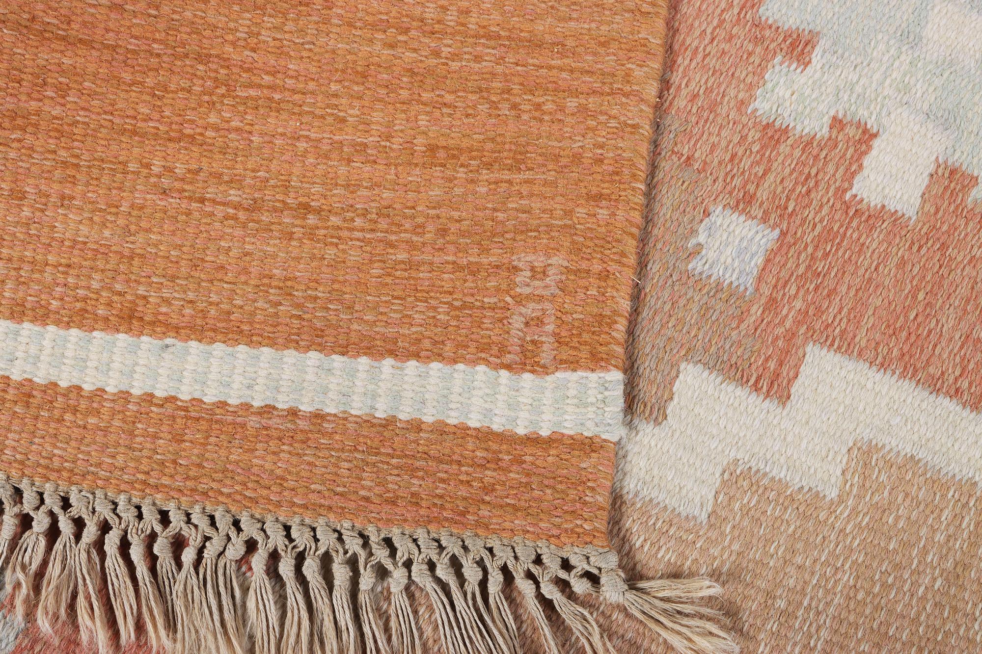 Anna-Johanna Ångtröm, a flat weave carpet, Sweden, signed Å, c. 309 x 198 cm.