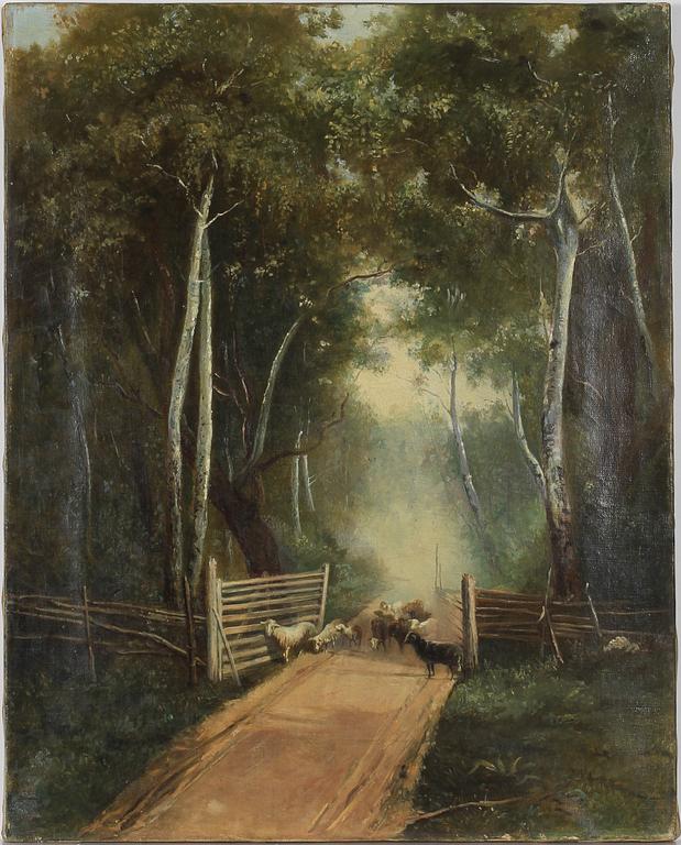 OKÄND KONSTNÄR, olja på duk, trol England, 1800/1900-tal.