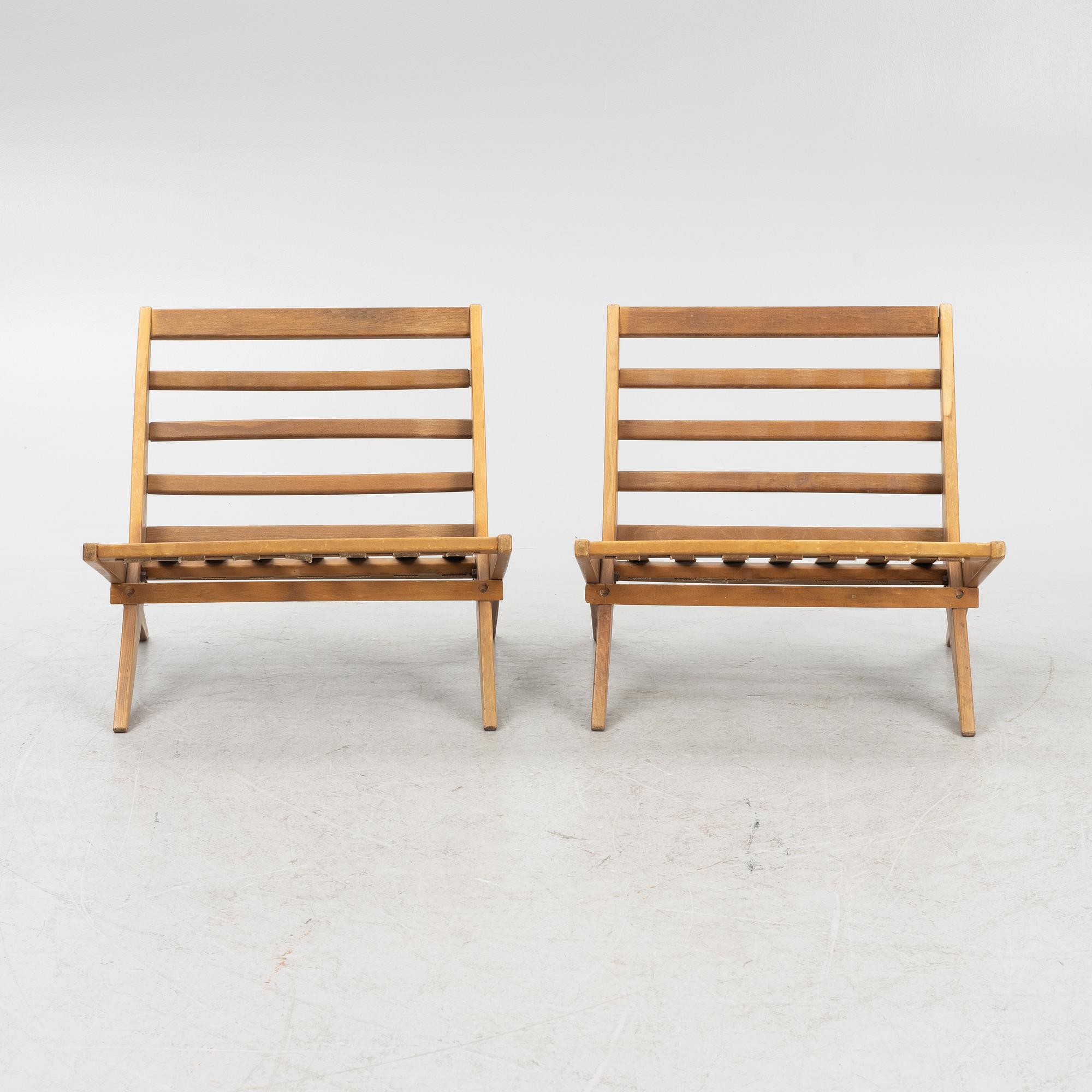 Gillis Lundgren, armchairs, "Bumerang", Ikea, 1950s/60s.