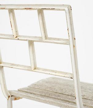 Carl Hörvik, a garden furniture set, a table and four chairs, possibly produced by Thulins vagnfabrik, Skillingaryd, Sweden.
