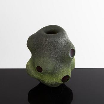 A Unique Per B Sundberg glass vase for Orrefors, signed, numbered and dated 2000.