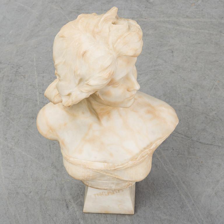 EMILIO FIASCHI, sculpture, alabaster, signed E. Fiaschi.