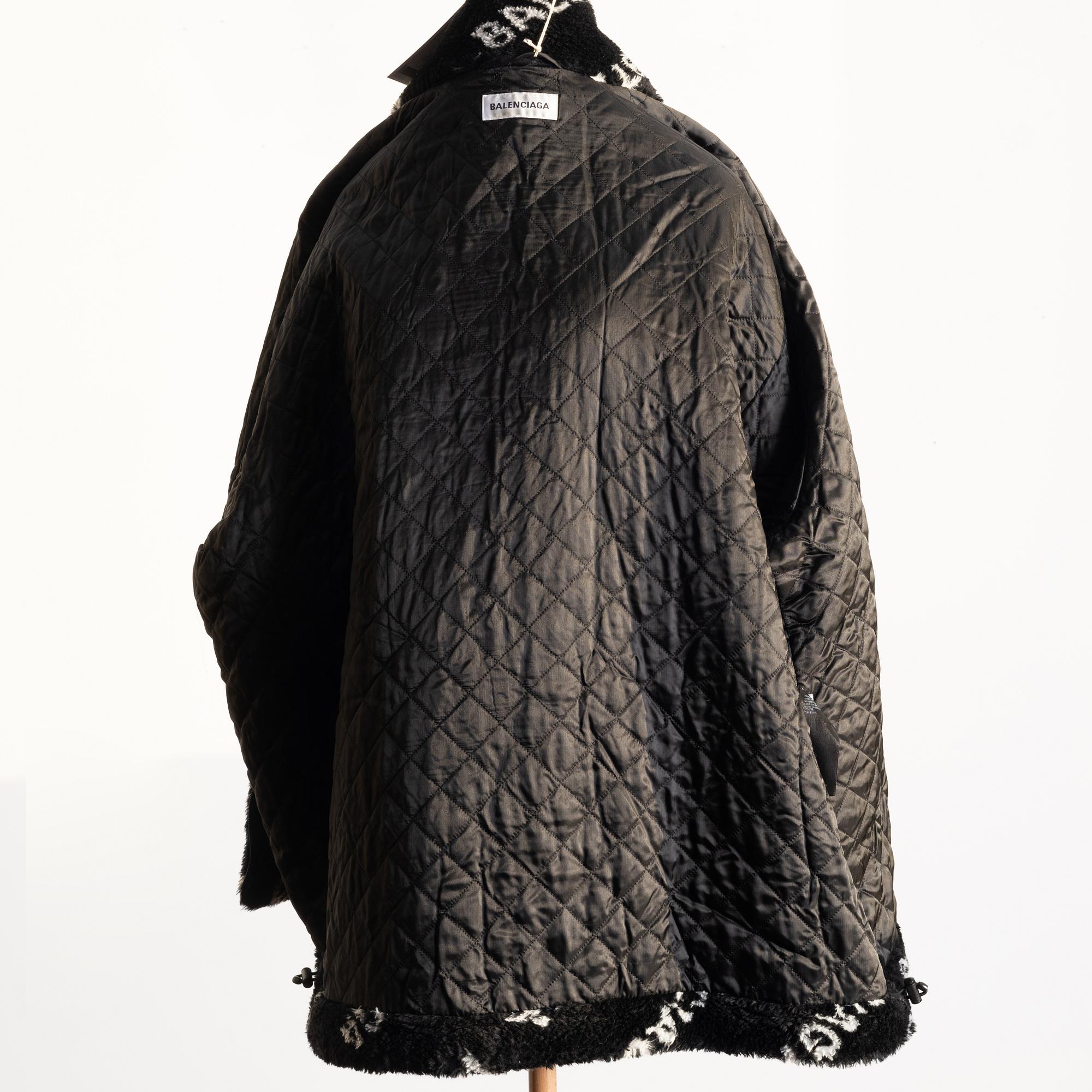 Balenciaga, coat, "Faux Fur Coat", size 38.